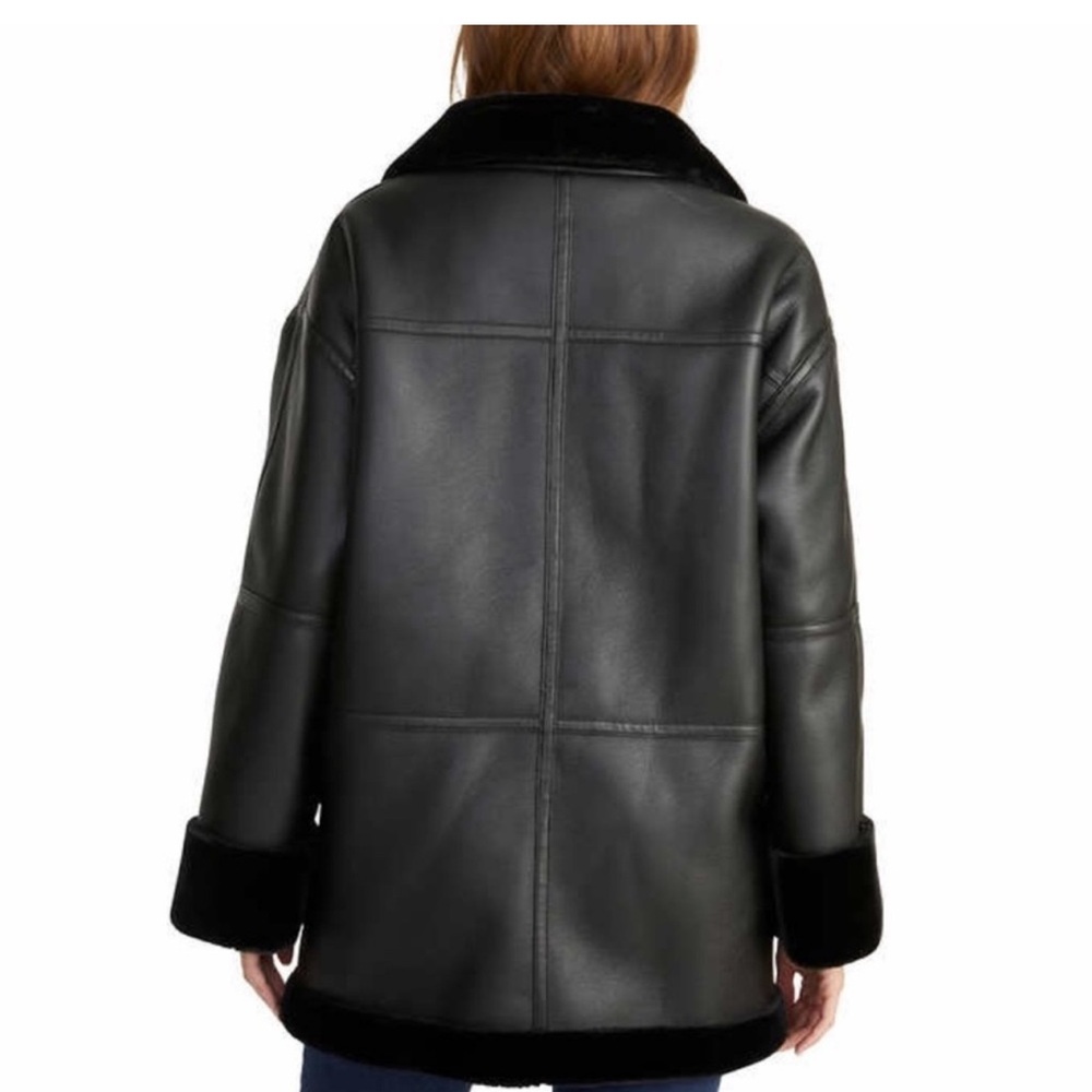 Rebecca Minkoff Black Leather Coat - Picture 5 of 7